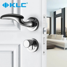 KLC门锁室内卧室美式静音实木门锁撞色房间门把手家用通用型锁具