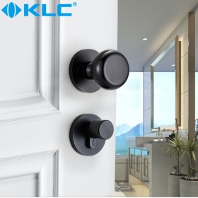 KLC门锁室内卧室黑色美式房门实木门球形锁圆形执手分体门把手