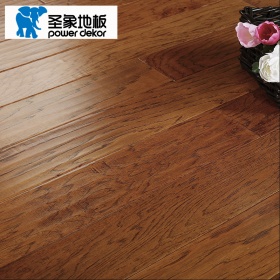 圣象木地板F4星平口甲醛释放量多层实木复合手刮地板15MM中国风暖色系家用地板秋之山核桃NA3218