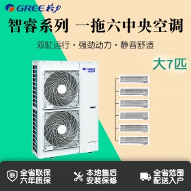 格力（GREE）新品 家用中央空调一拖六 智睿系列 GMV-H180WL/C1 大7匹 变频变容 配HDC直流变频室内机
